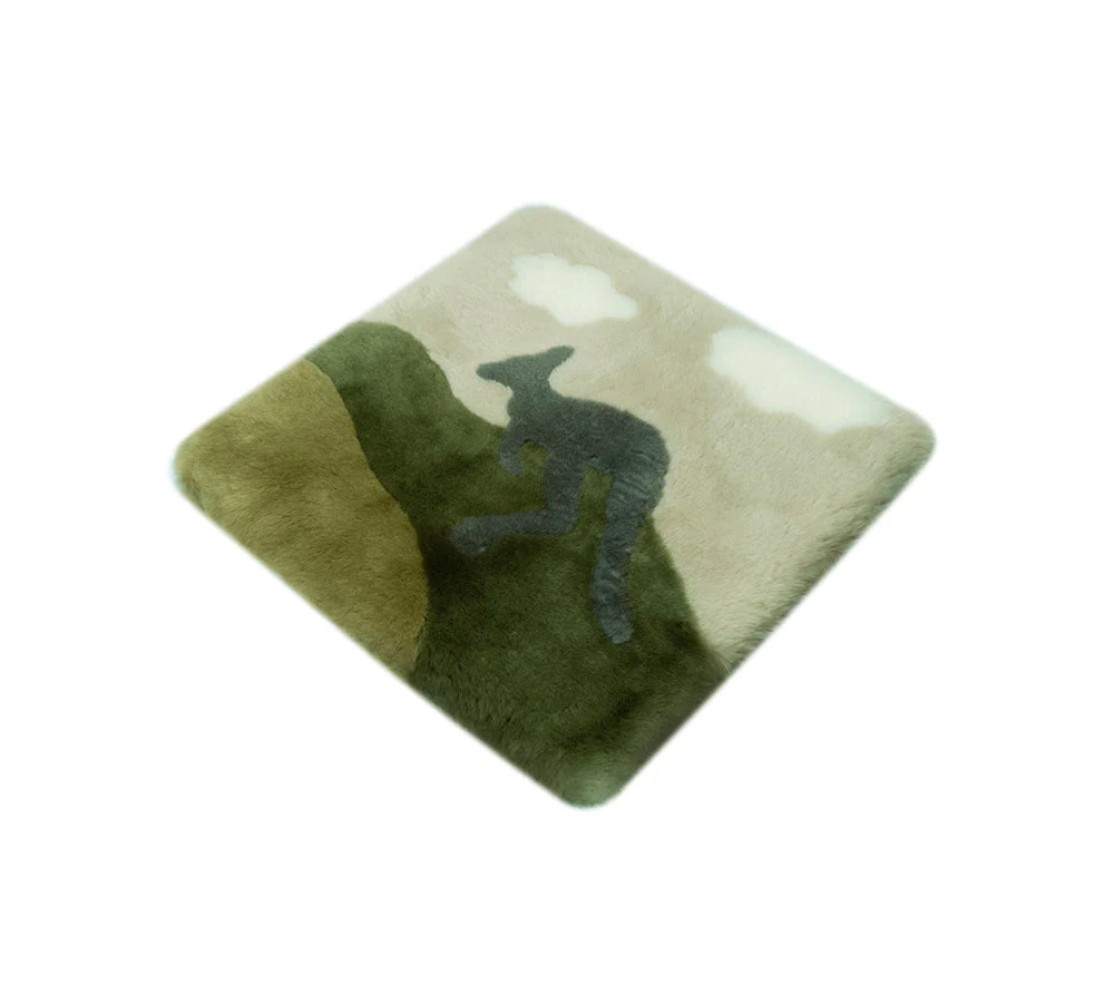 Square Australian Sheepskin Wool Cushion - Image 7