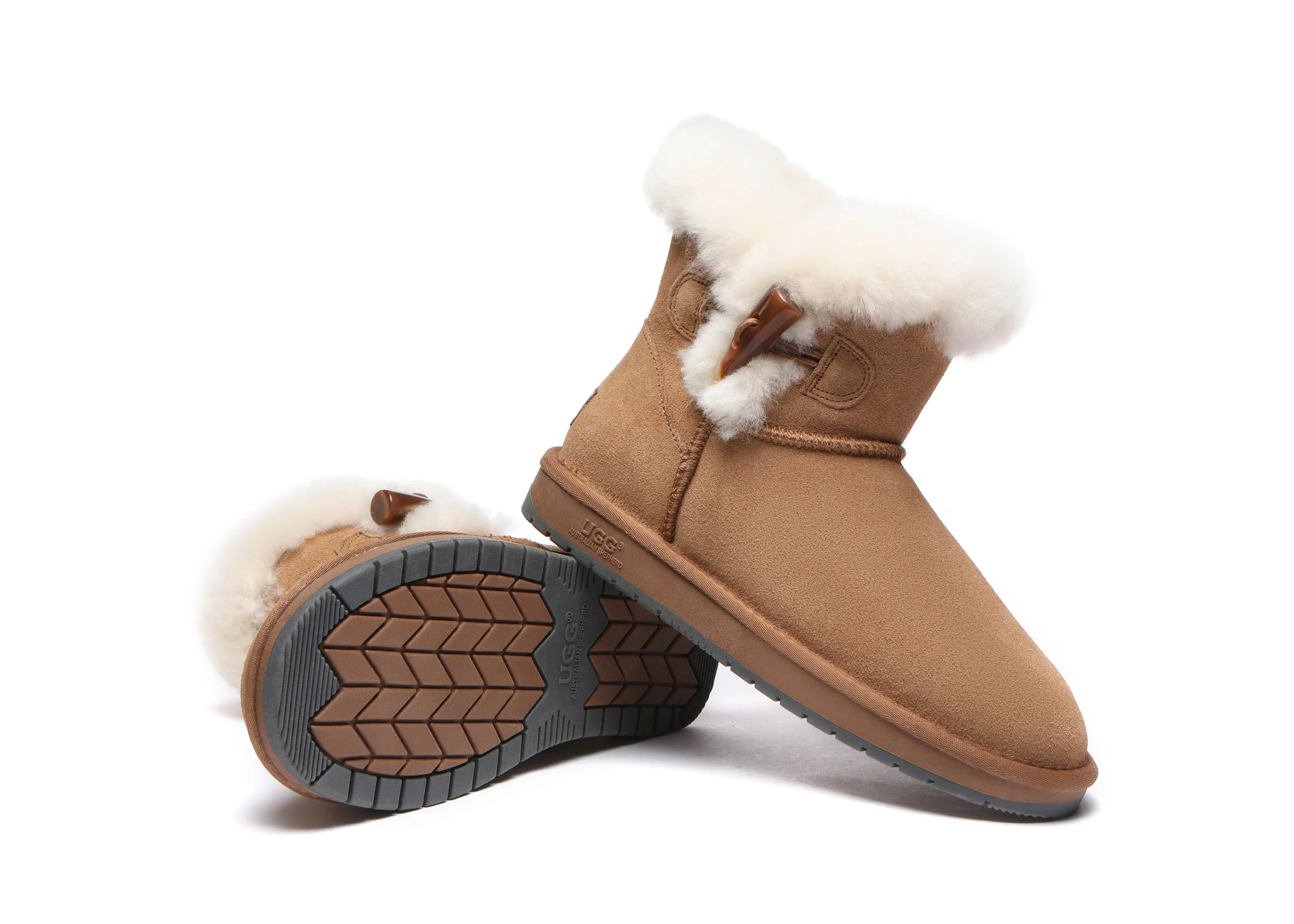Tiara Fluffy Top Women Mini UGG Boots - Image 4
