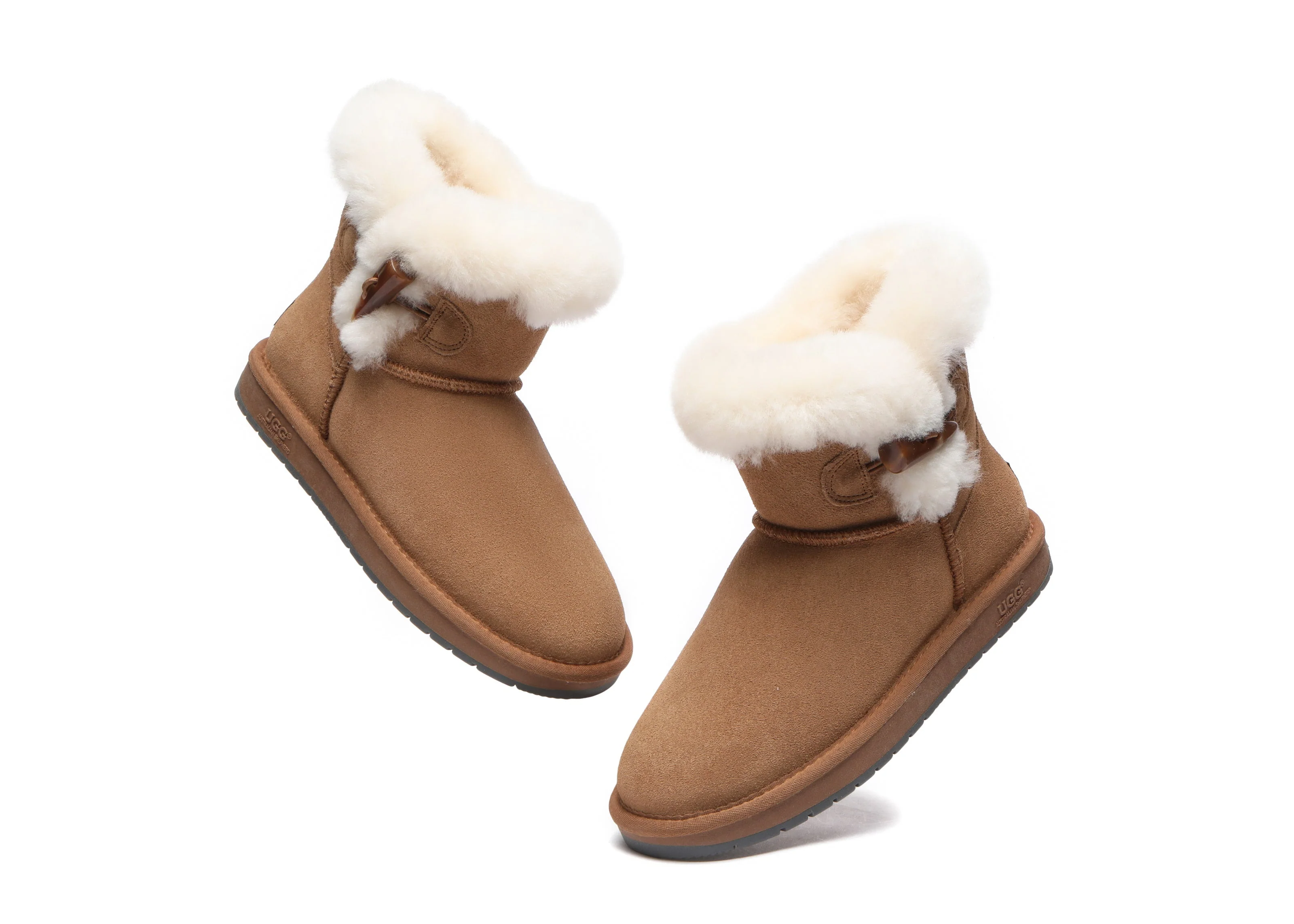 Tiara Fluffy Top Women Mini UGG Boots - Image 6
