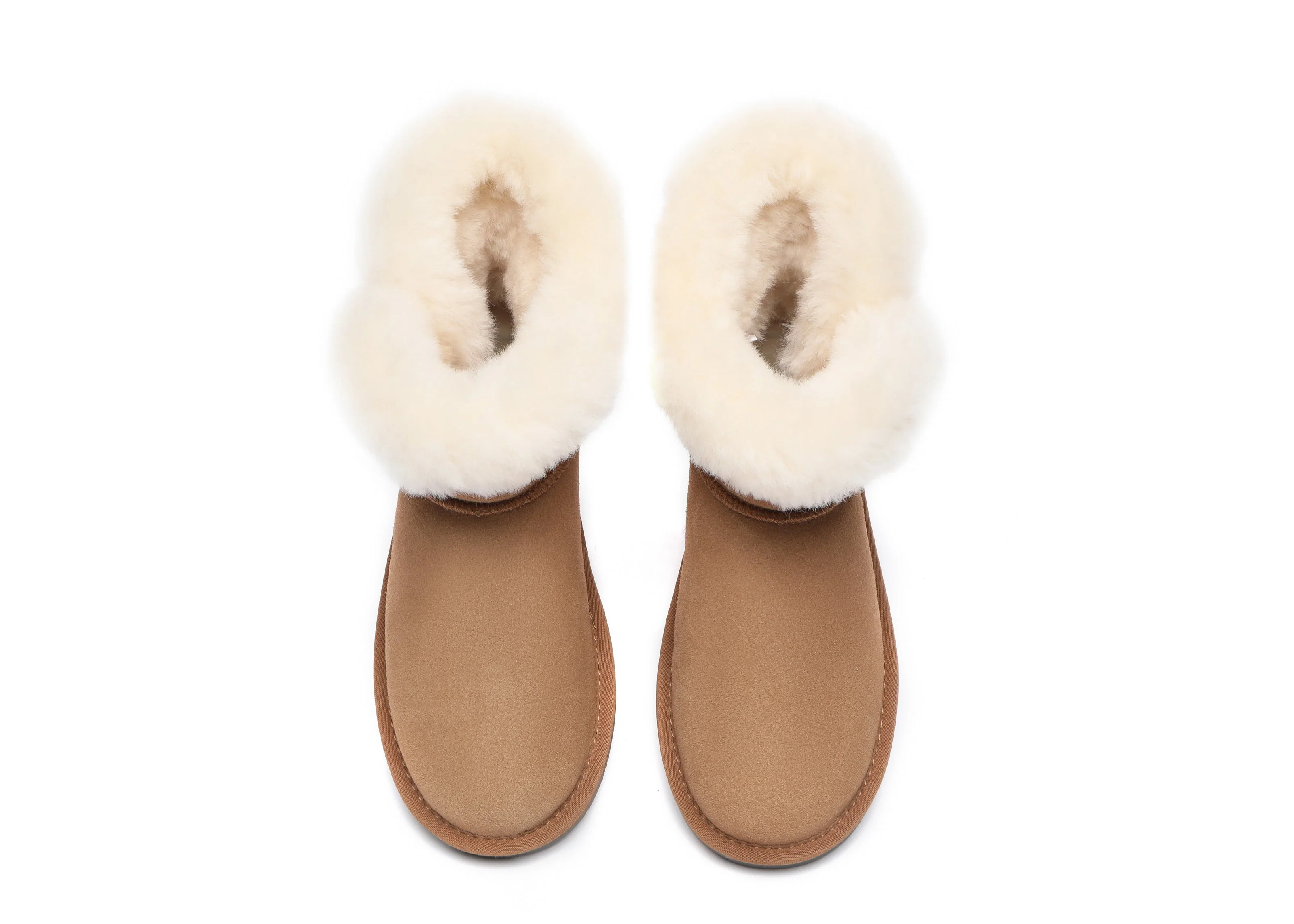 Tiara Fluffy Top Women Mini UGG Boots - Image 8