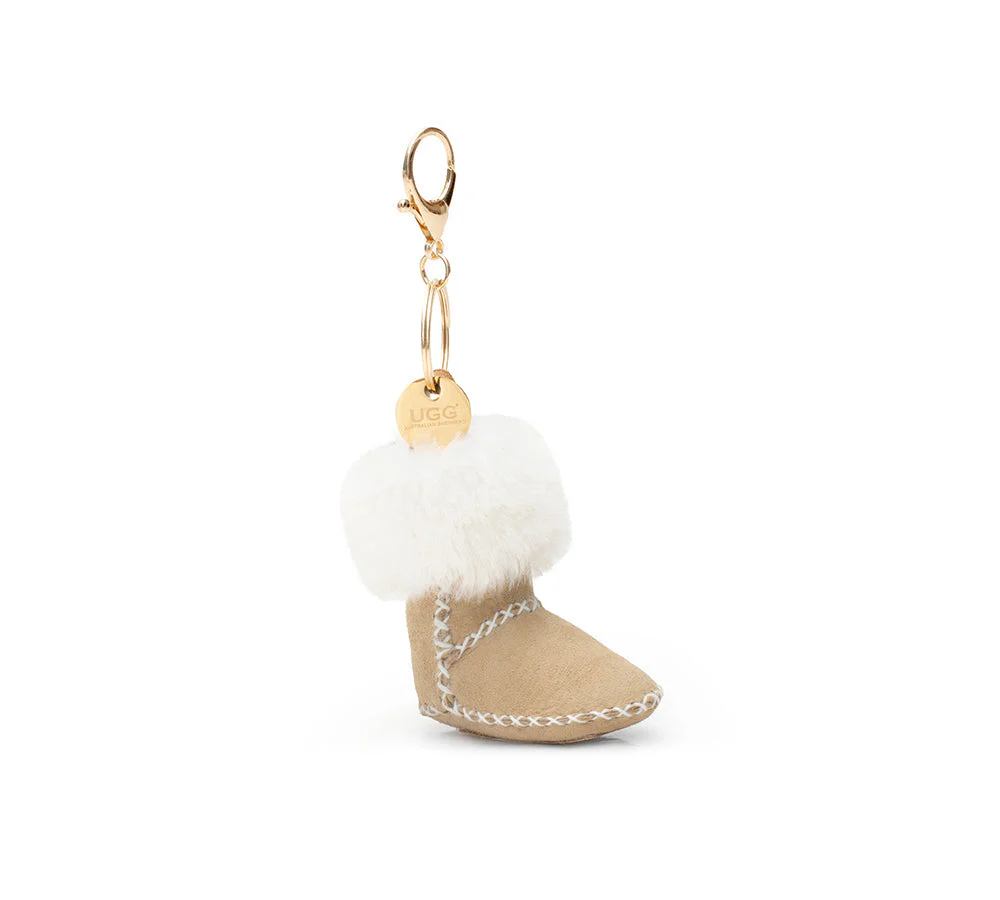 UGG Boot Fluffy Sheepskin Wool Keyring Boris - Image 10