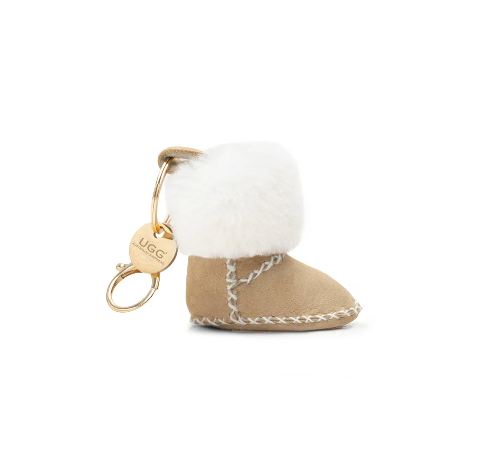 UGG Boot Fluffy Sheepskin Wool Keyring Boris - Image 11