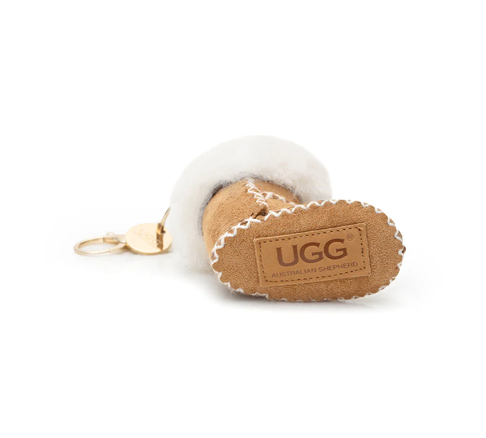 UGG Boot Fluffy Sheepskin Wool Keyring Boris - Image 6