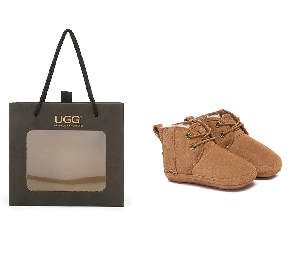 UGG Boots Baby Bootie Lace Up Gift Set Pavory - Image 4