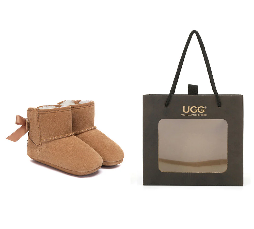 UGG Boots Baby Booties Back Bow Gift Set Ribelle - Image 4