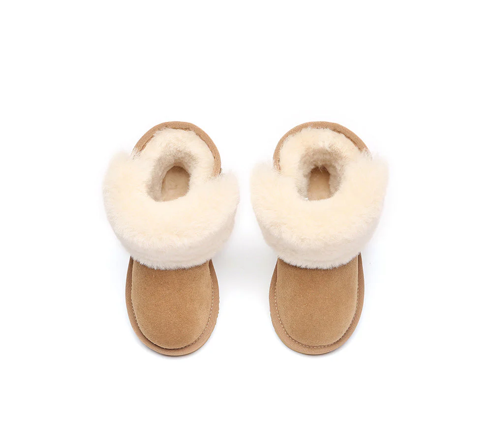 UGG Boots Kids Sheepskin Wool Collar Bambi - Image 5