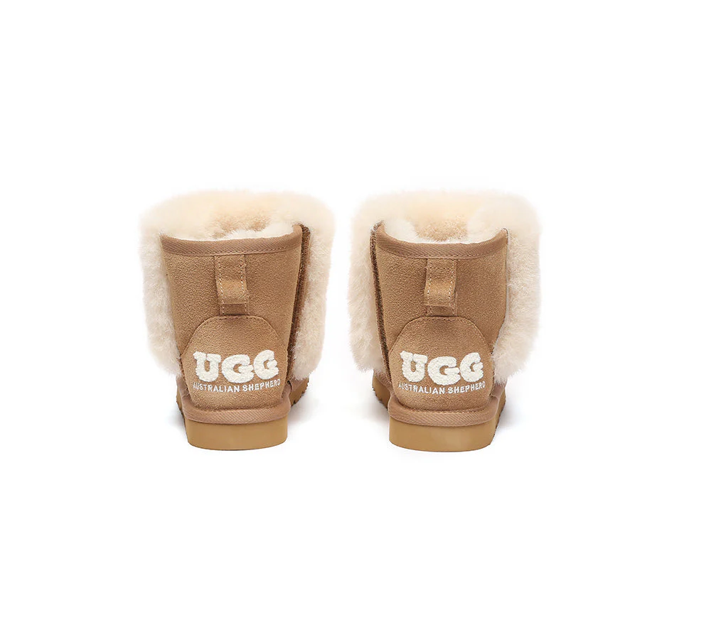 UGG Boots Kids Sheepskin Wool Collar Bambi - Image 6