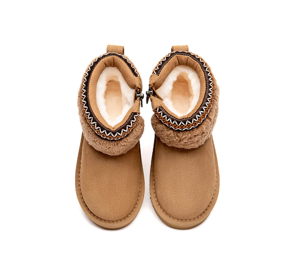UGG Boots Kids Sheepskin Wool Collar Brunel - Image 5