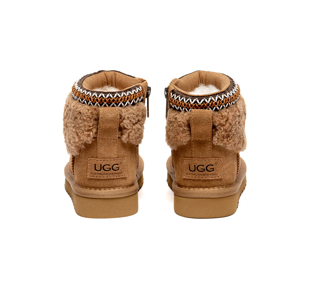 UGG Boots Kids Sheepskin Wool Collar Brunel - Image 6