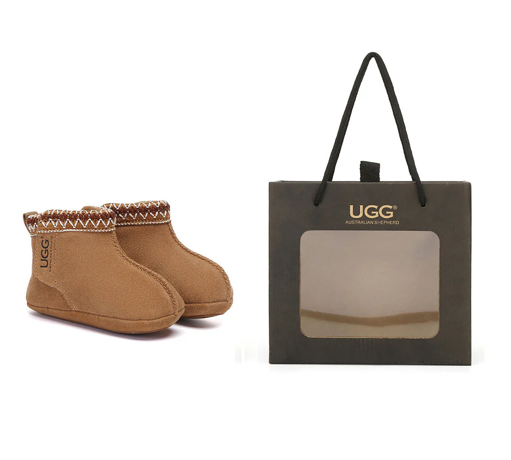UGG Boots Kids Sheepskin Wool Gift Set Barney - Image 4