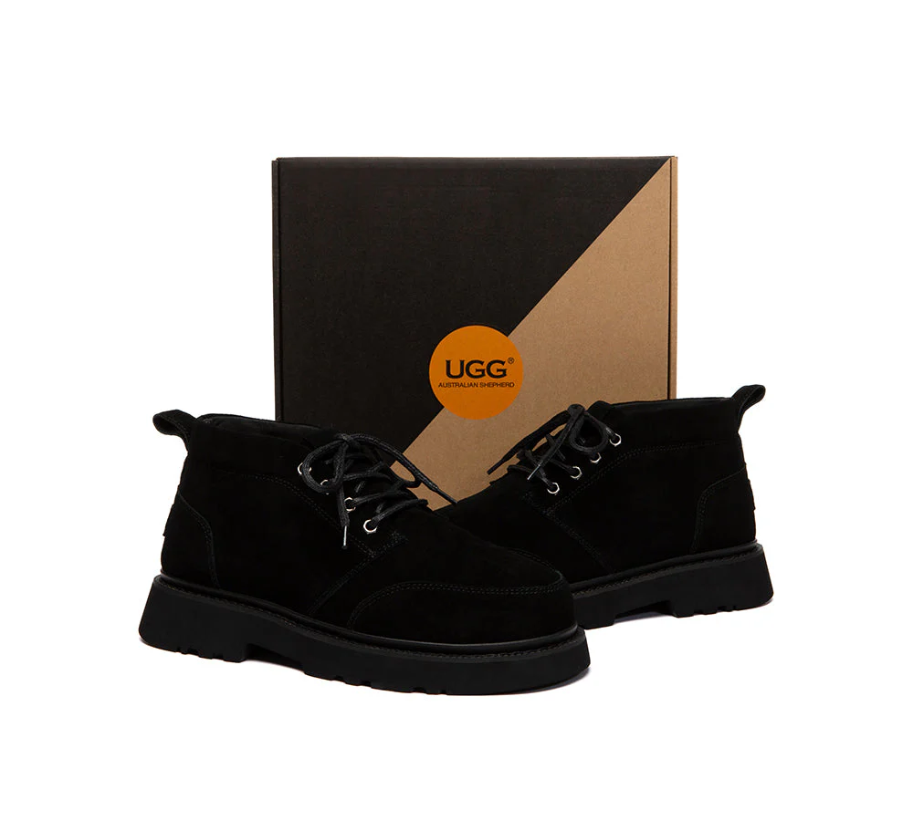 UGG Boots Men Lace Up Ankle Casual Chukka Caelen - Image 10