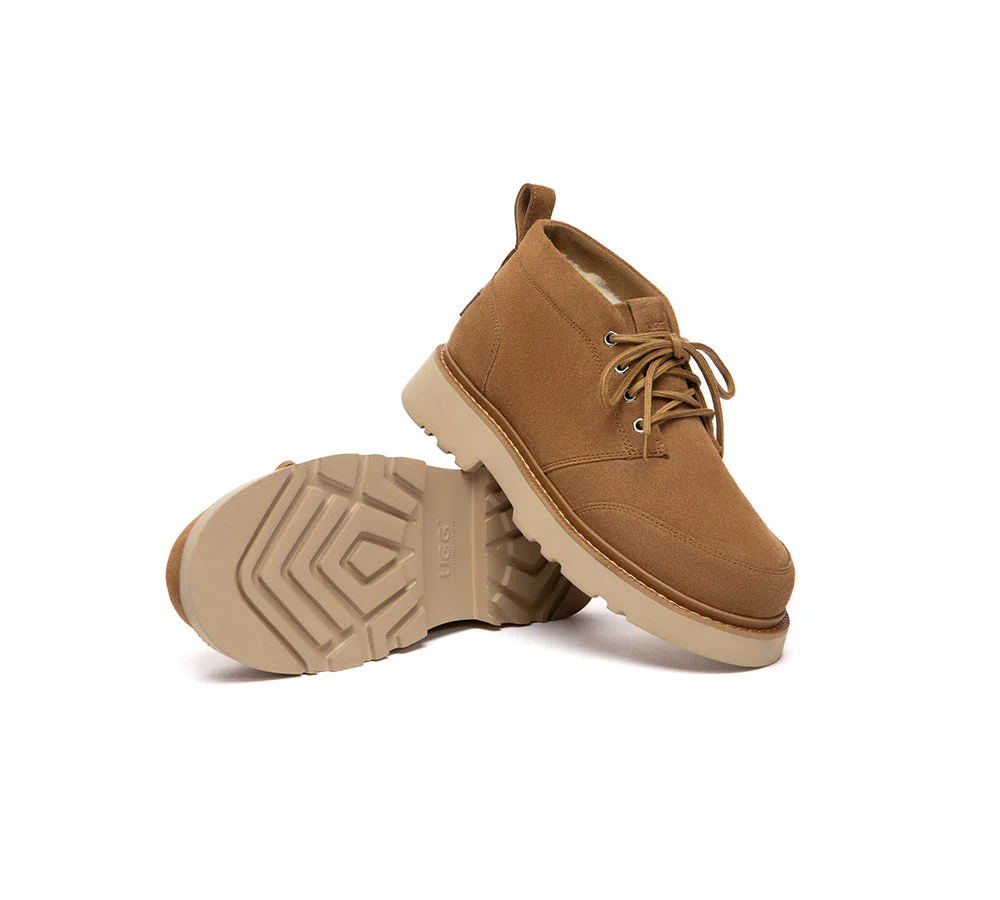 UGG Boots Men Lace Up Ankle Casual Chukka Caelen - Image 3