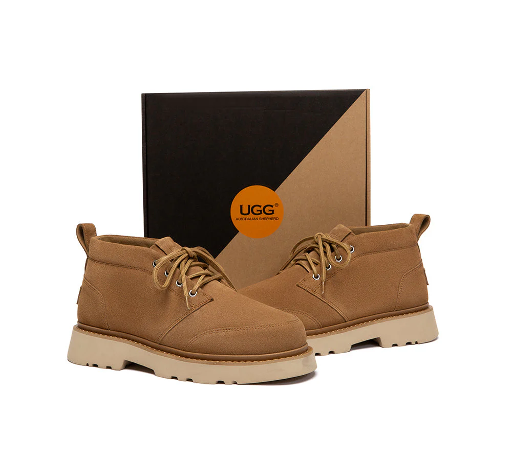 UGG Boots Men Lace Up Ankle Casual Chukka Caelen - Image 4
