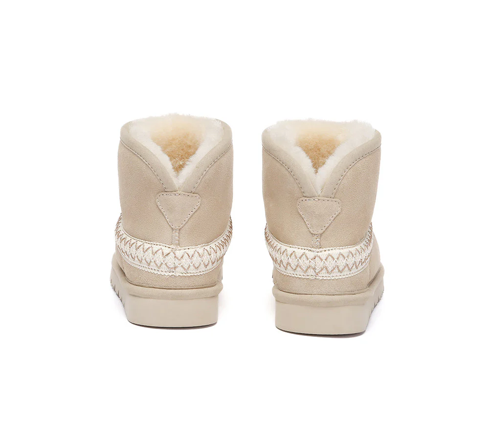 UGG Boots Sheepskin Wool Ankle Knitted Fayle - Image 15