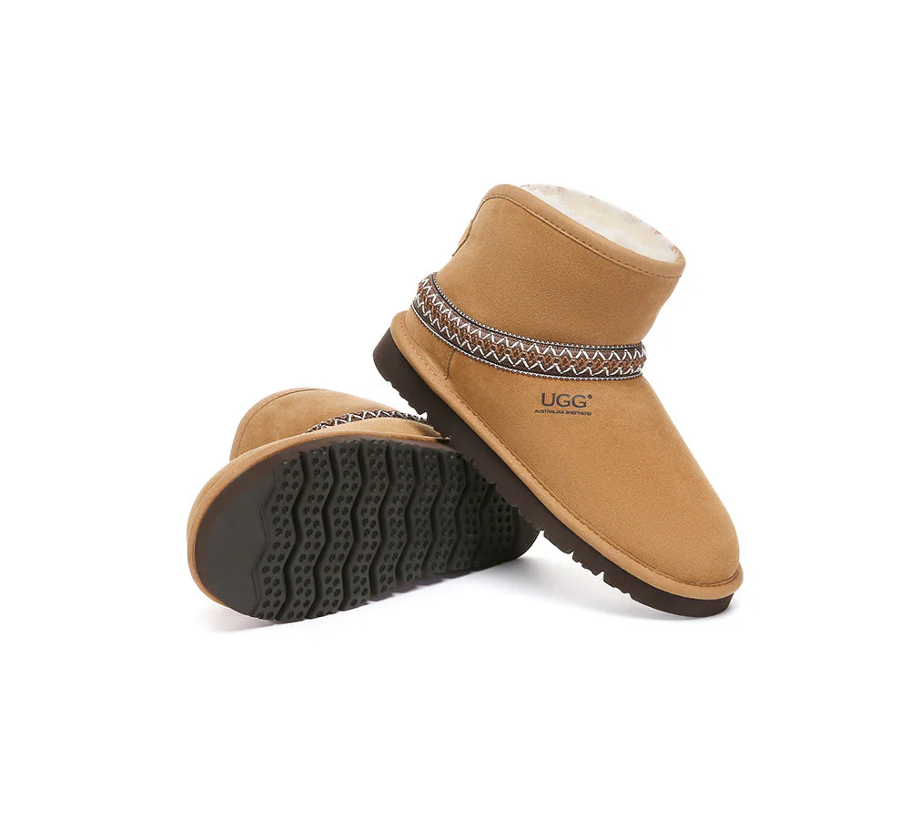 UGG Boots Sheepskin Wool Ankle Knitted Fayle - Image 5