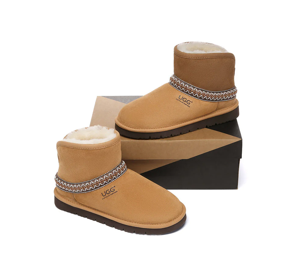 UGG Boots Sheepskin Wool Ankle Knitted Fayle - Image 6