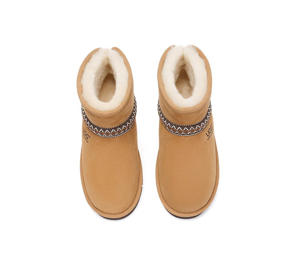 UGG Boots Sheepskin Wool Ankle Knitted Fayle - Image 8