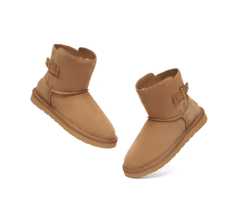 UGG Boots Sheepskin Wool Buckle Ankle Mini Winza - Image 5