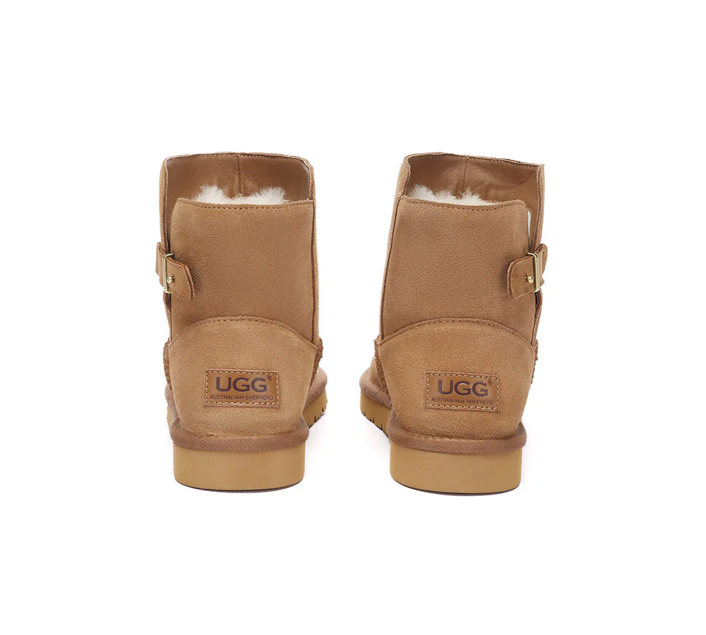 UGG Boots Sheepskin Wool Buckle Ankle Mini Winza - Image 7