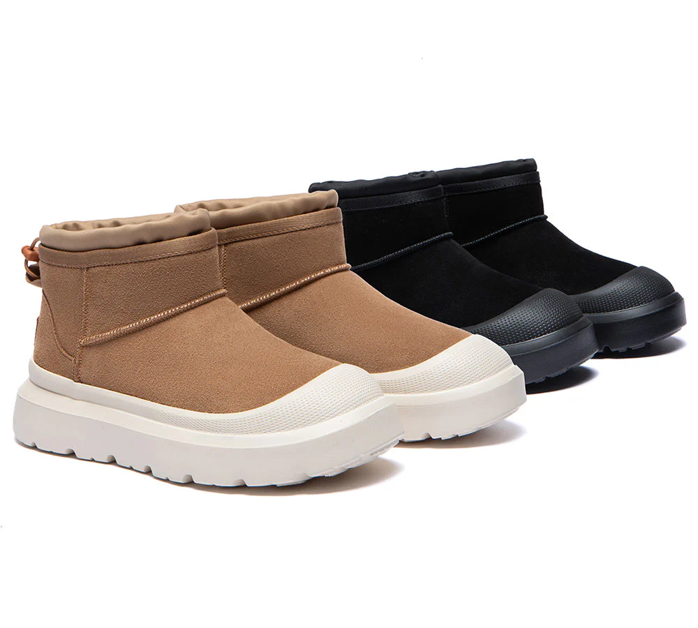 UGG Boots Sheepskin Wool Drawstring Ankle Brano