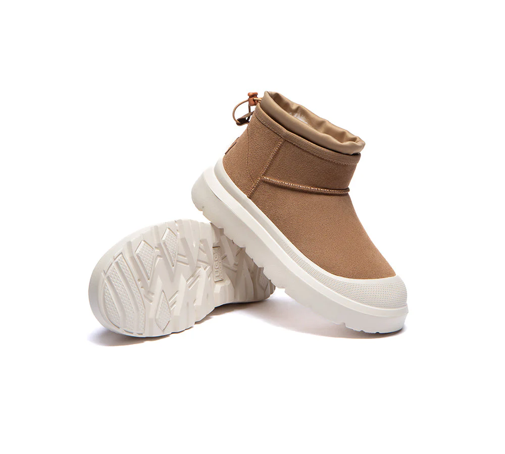 UGG Boots Sheepskin Wool Drawstring Ankle Brano - Image 3