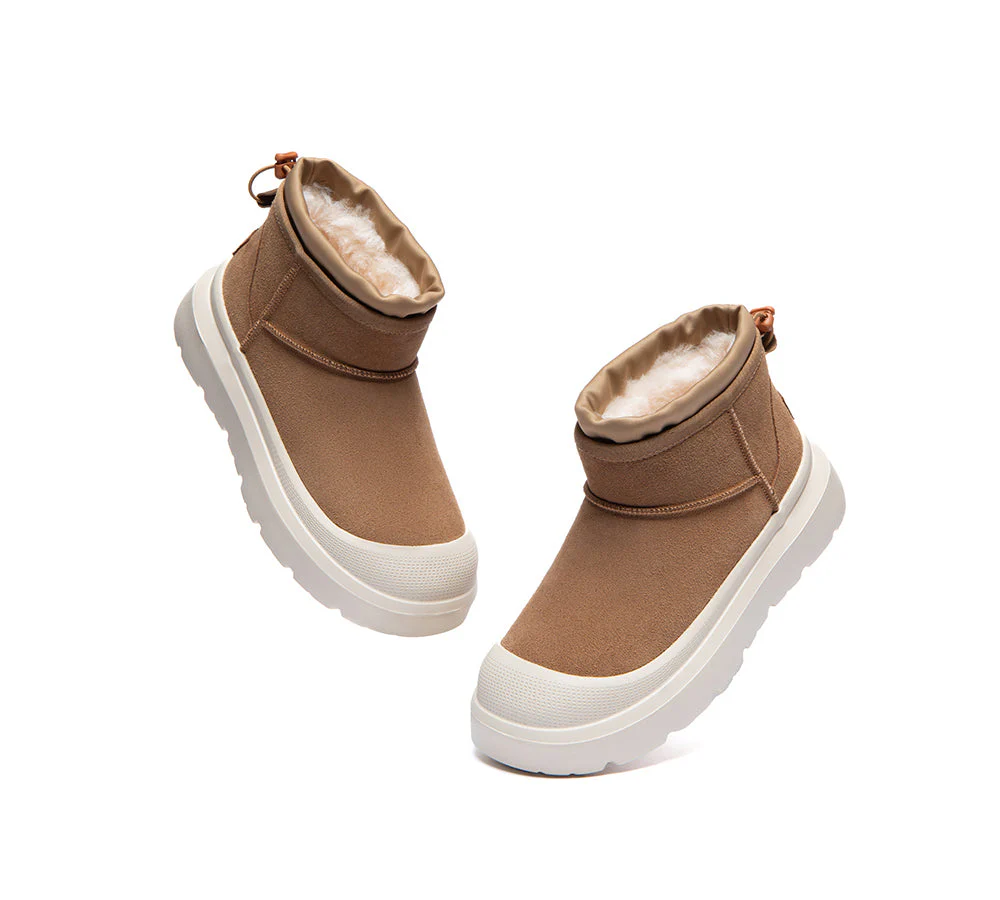 UGG Boots Sheepskin Wool Drawstring Ankle Brano - Image 5