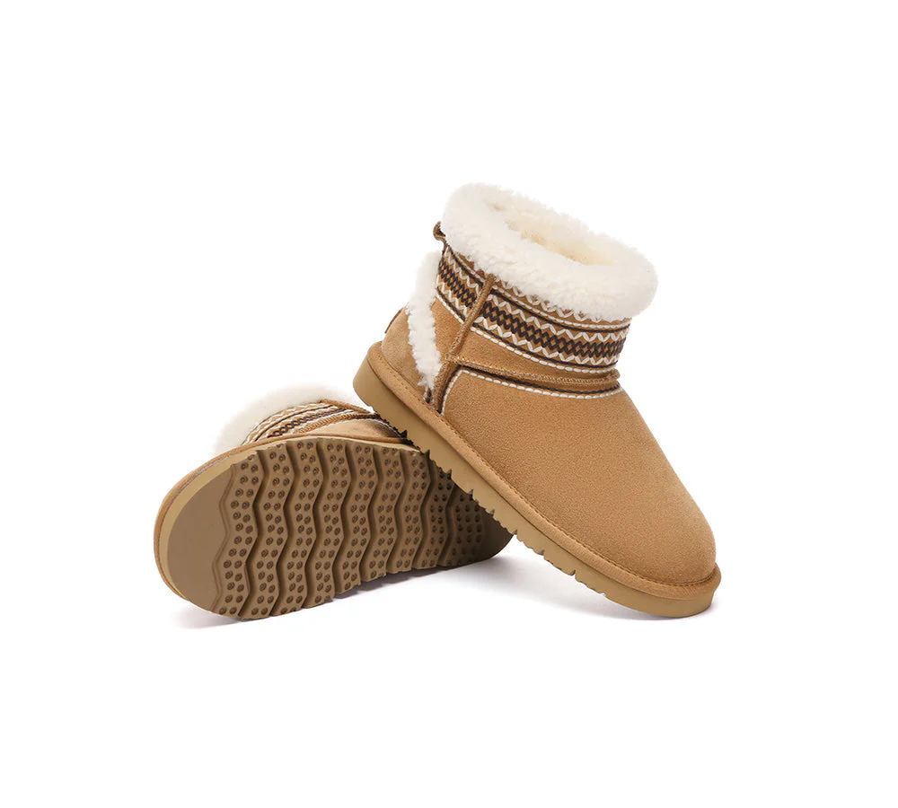 UGG Boots Sheepskin Wool Shearling Knitted Mini Ferlat - Image 4