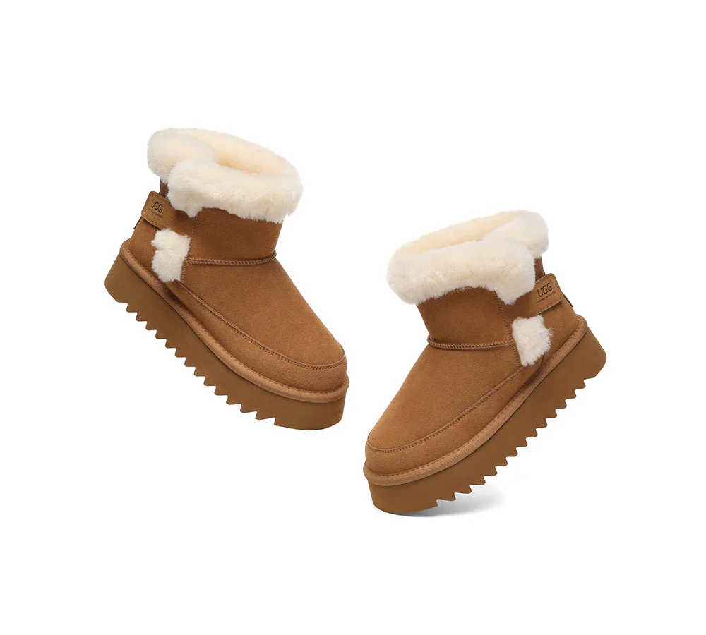 UGG Boots Sheepskin Wool Shearling Platform Bynnie - Image 5