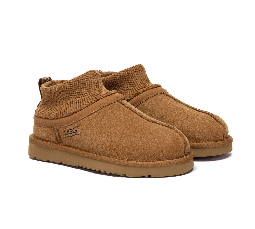 UGG Boots Sheepskin Wool Stretchy Ankle Margaret