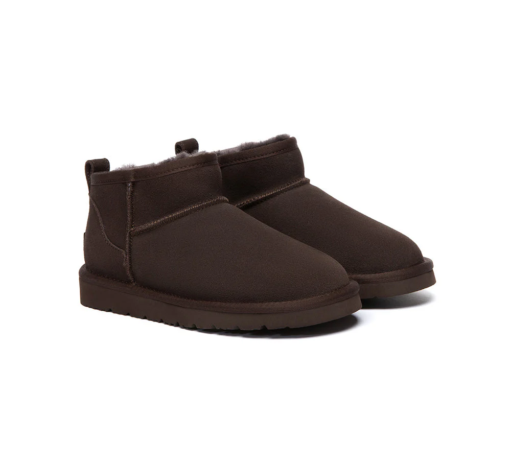 UGG Boots Unisex Sheepskin Wool Ultra Mini Ankle Boots Julia - Image 39