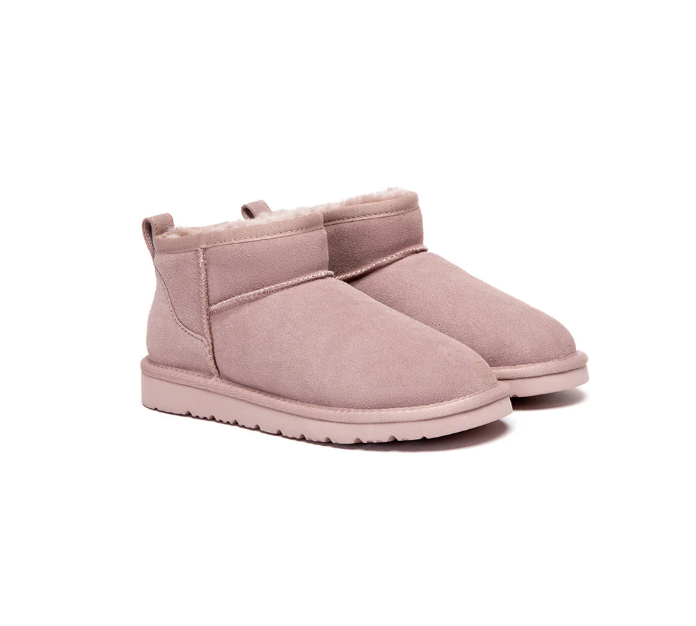 UGG Boots Unisex Sheepskin Wool Ultra Mini Ankle Boots Julia - Image 9
