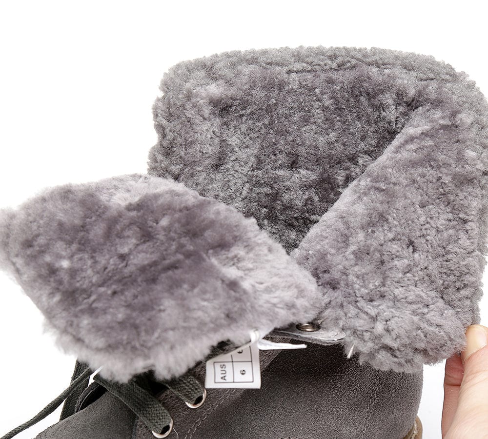 UGG Boots Women Fashion Chunky Sheepskin Wool Boots Mina - Image 16