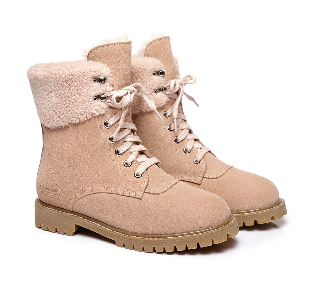 UGG Boots Women Fashion Chunky Sheepskin Wool Boots Mina - Image 17