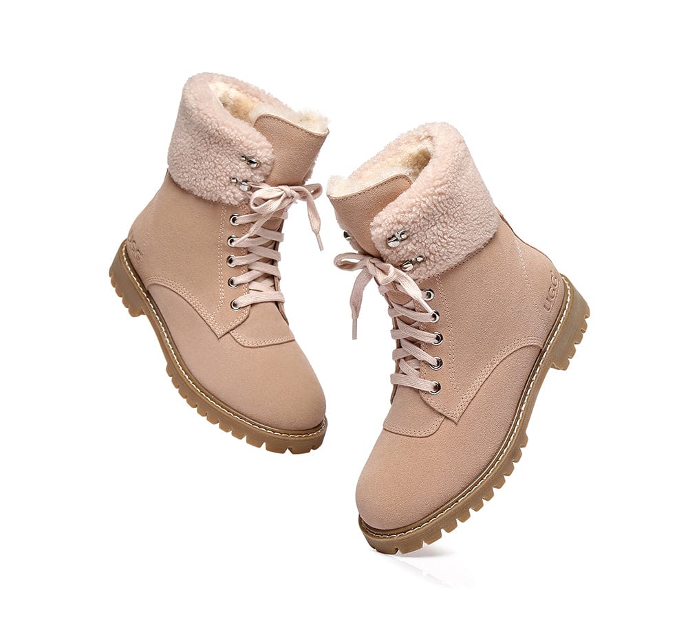 UGG Boots Women Fashion Chunky Sheepskin Wool Boots Mina - Image 19