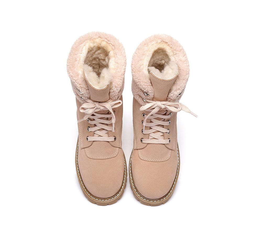 UGG Boots Women Fashion Chunky Sheepskin Wool Boots Mina - Image 21