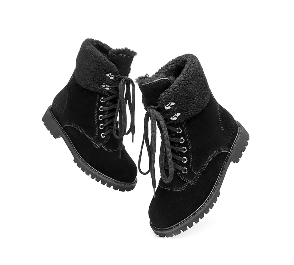 UGG Boots Women Fashion Chunky Sheepskin Wool Boots Mina - Image 25