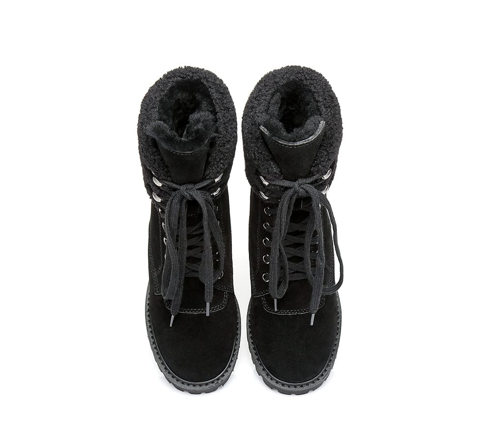 UGG Boots Women Fashion Chunky Sheepskin Wool Boots Mina - Image 27