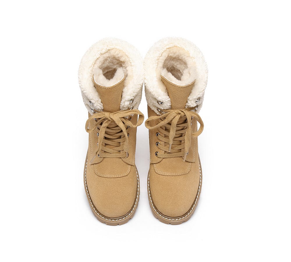 UGG Boots Women Fashion Chunky Sheepskin Wool Boots Mina - Image 7