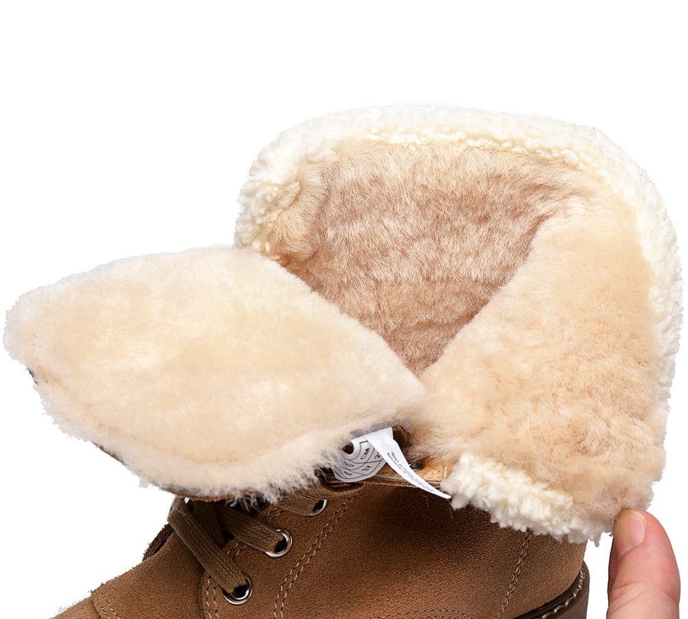 UGG Boots Women Fashion Chunky Sheepskin Wool Boots Mina - Image 9