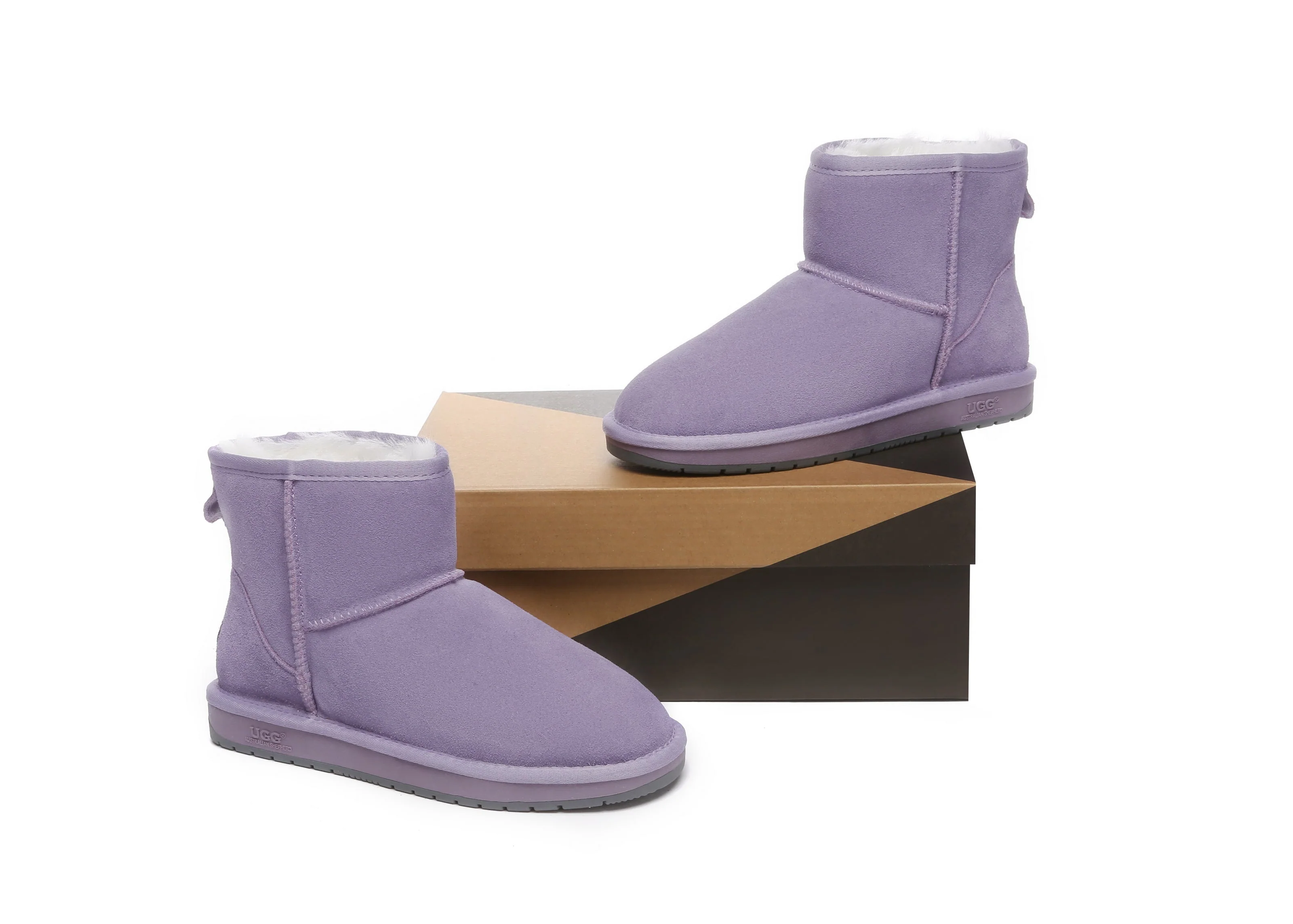 UGG Boots Women Men Sheepskin Wool Suede Mini Classic Boots - Image 11