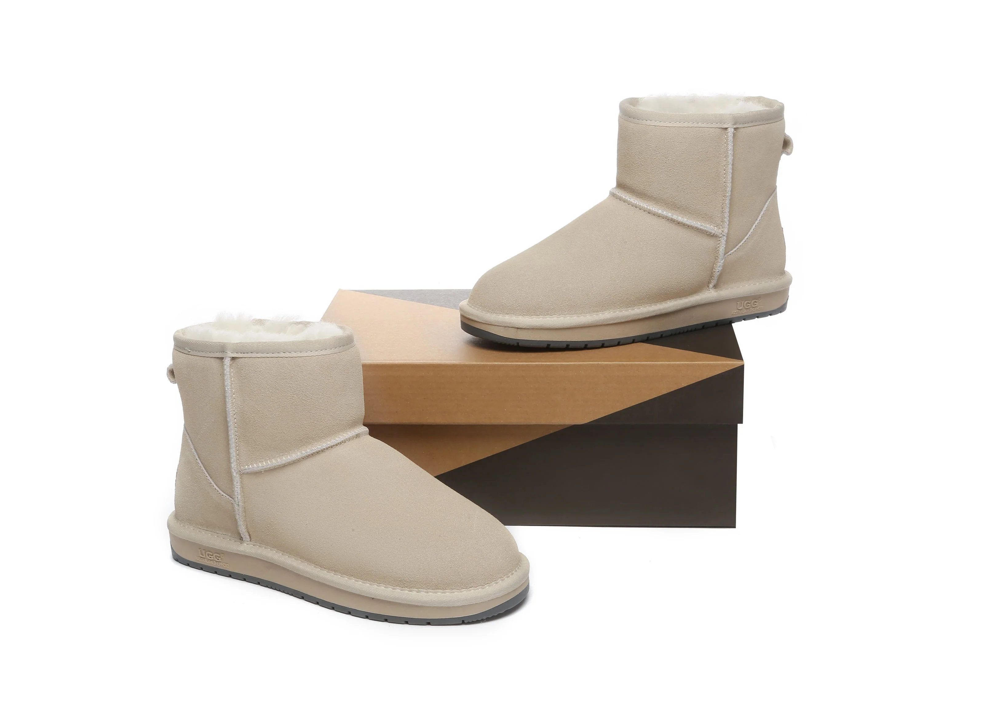 UGG Boots Women Men Sheepskin Wool Suede Mini Classic Boots - Image 23