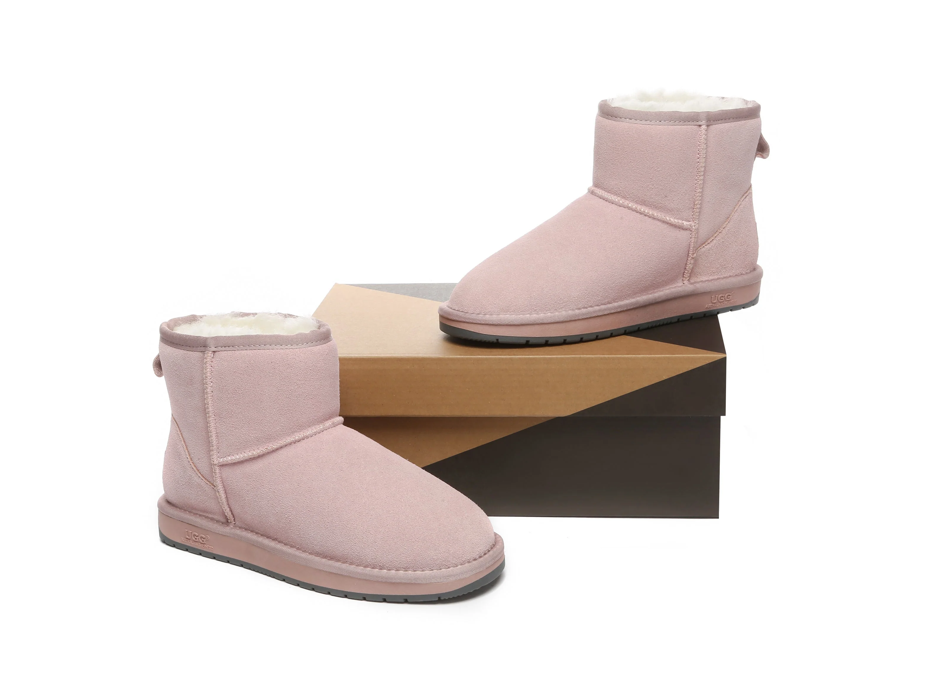 UGG Boots Women Men Sheepskin Wool Suede Mini Classic Boots - Image 5