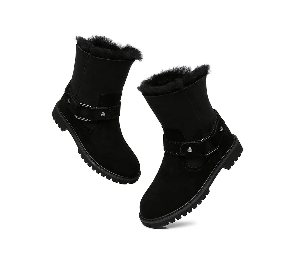 UGG Boots Women Sheepskin Wool Mid Calf Fashion Boots Sarah - Image 13