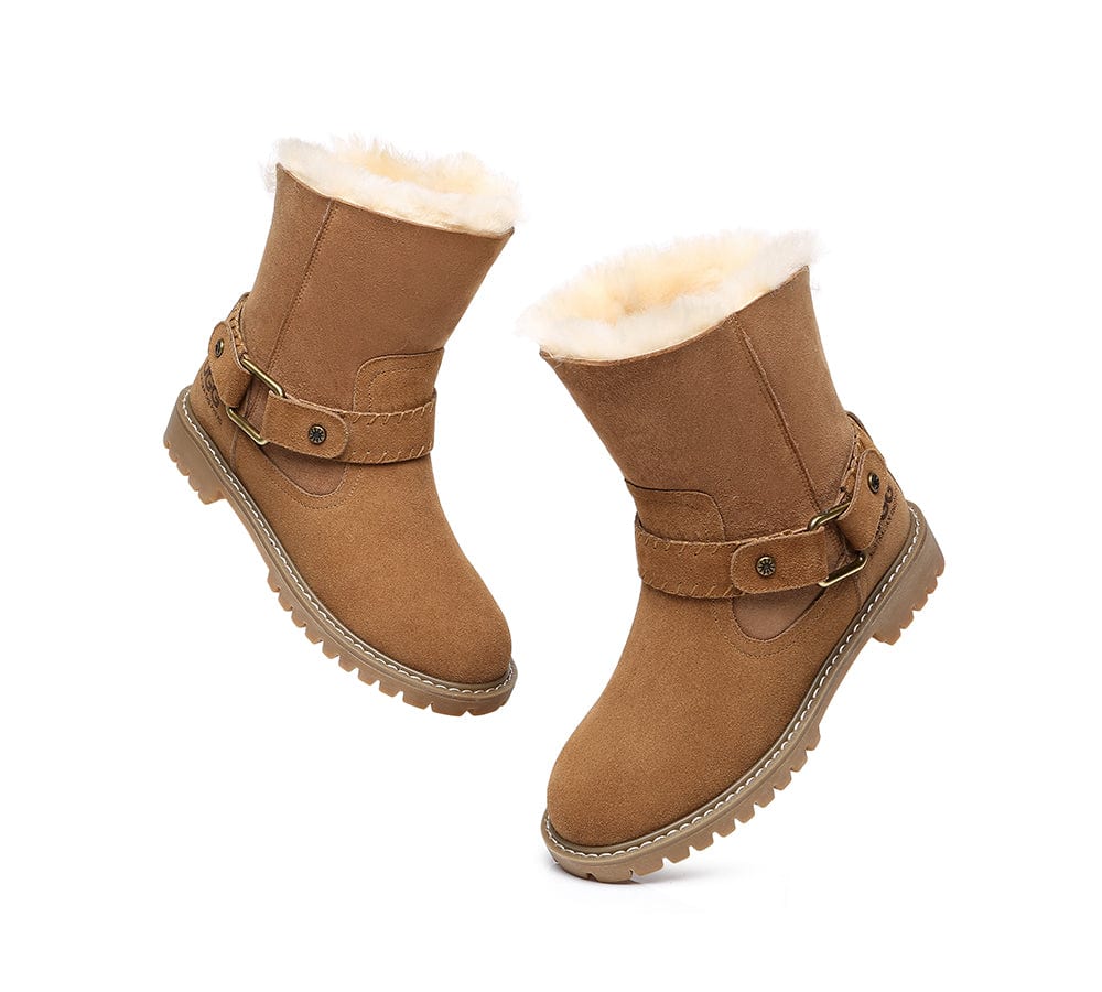 UGG Boots Women Sheepskin Wool Mid Calf Fashion Boots Sarah - Image 6