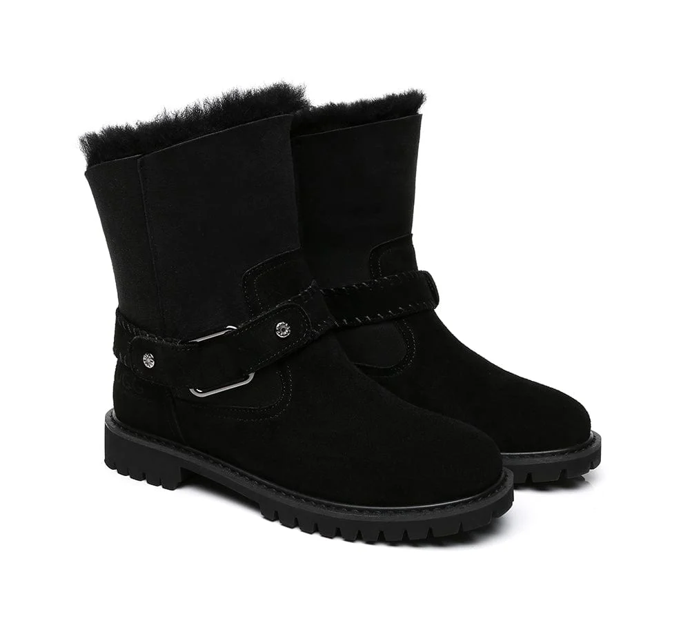UGG Boots Women Sheepskin Wool Mid Calf Fashion Boots Sarah - Image 9