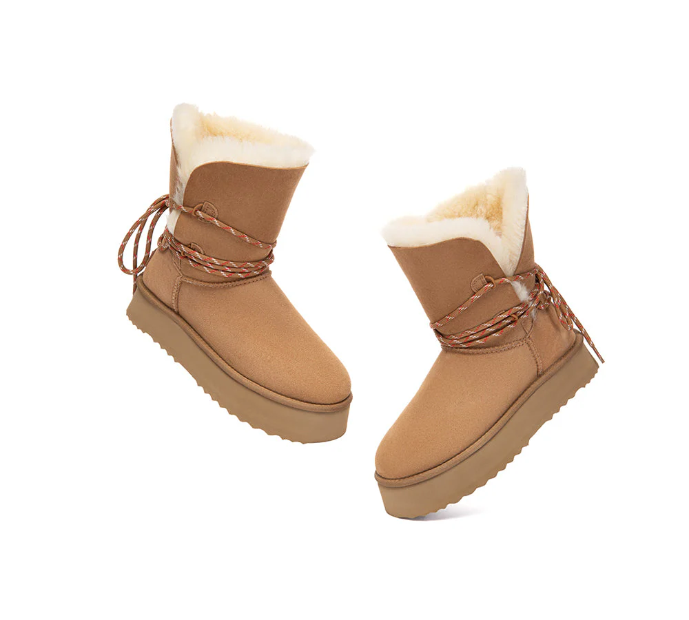 UGG Boots Women Sheepskin Wool Platform Carmont - Image 5