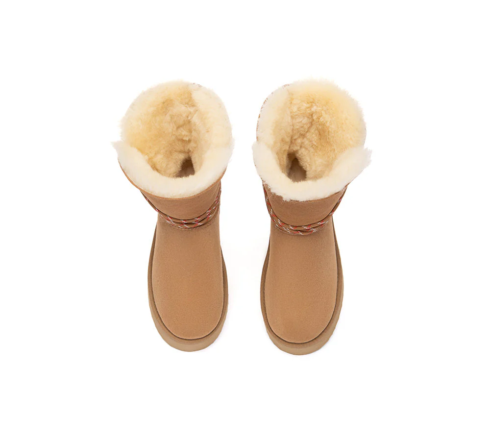 UGG Boots Women Sheepskin Wool Platform Carmont - Image 6