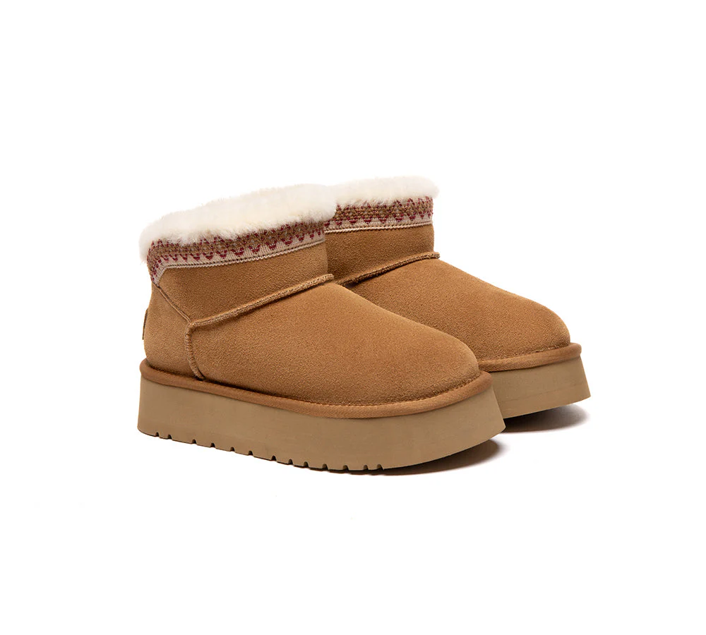 UGG Boots Women Sheepskin Wool Platform Liora - Image 2