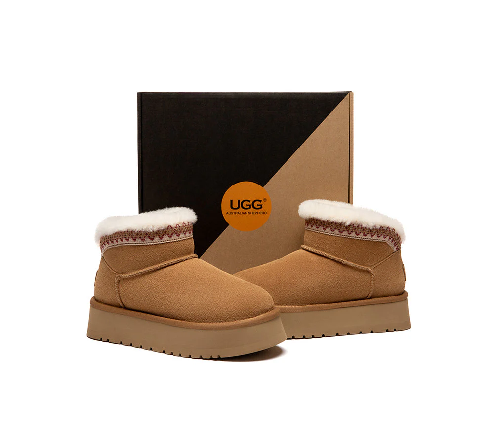 UGG Boots Women Sheepskin Wool Platform Liora - Image 4