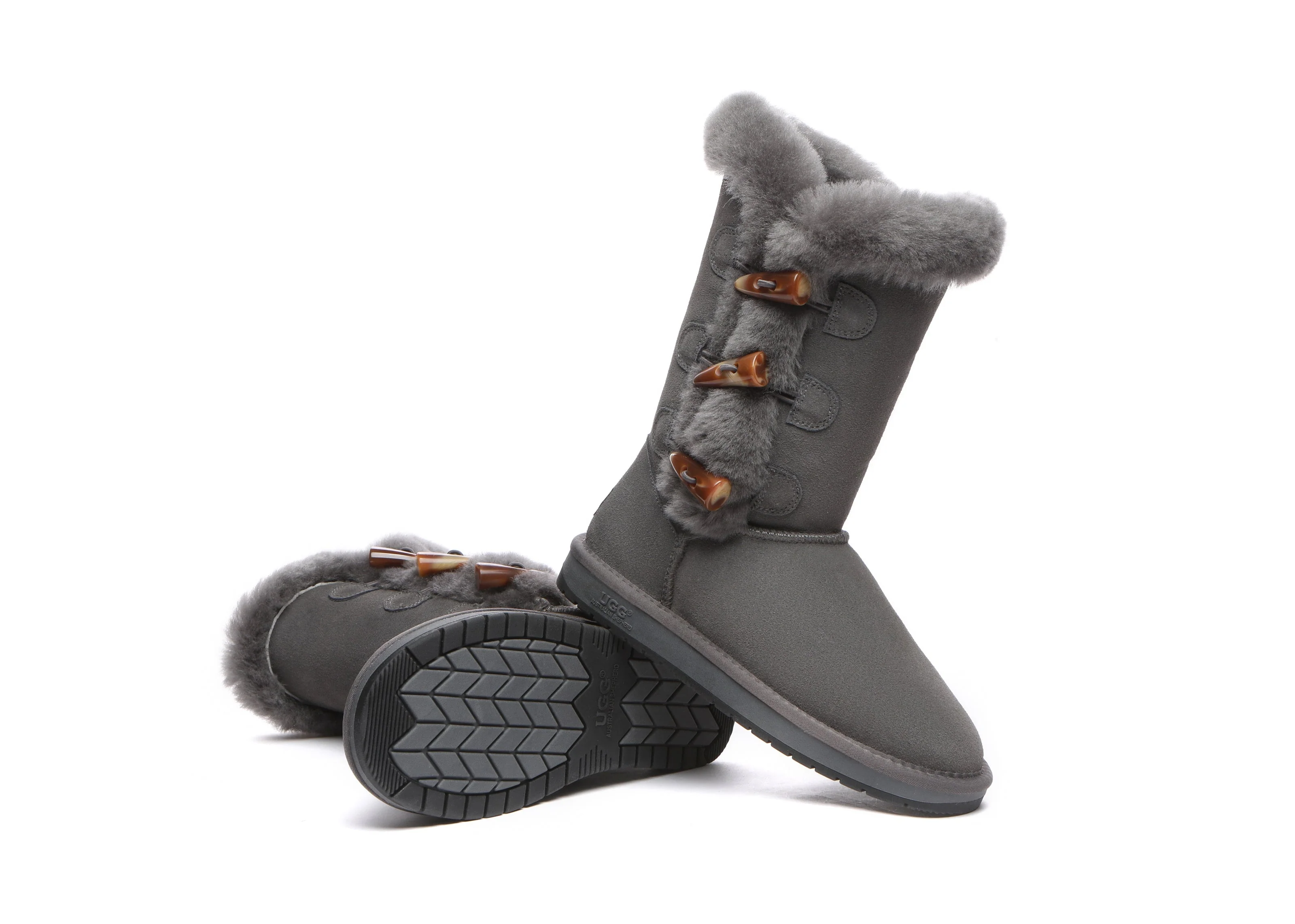 UGG Boots Women Sheepskin Wool Short boots Tamari Toggle Closure - Image 10